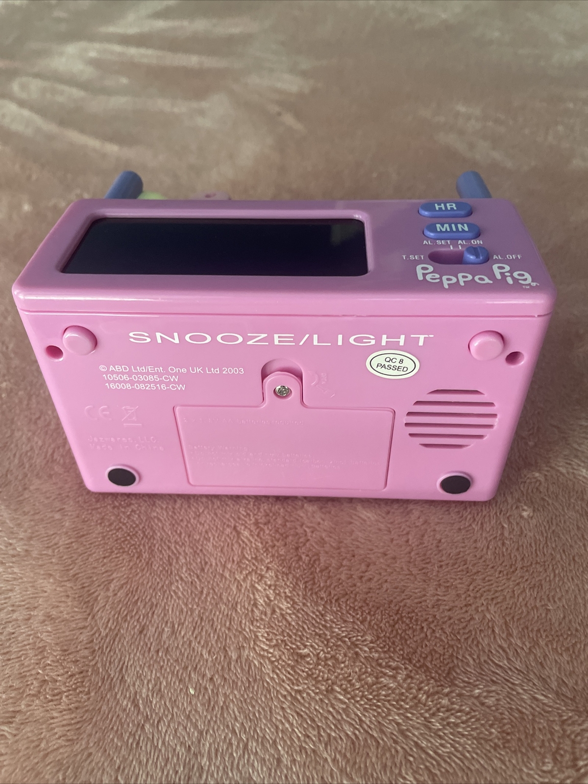 Peppa Pig alarm clock LCD Pink Digital