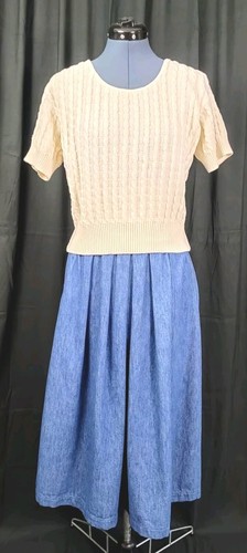 Maglione Vintage Knits Landing Bianco Crema S/S Cablato Taglia M/L? - Foto 3 di 15