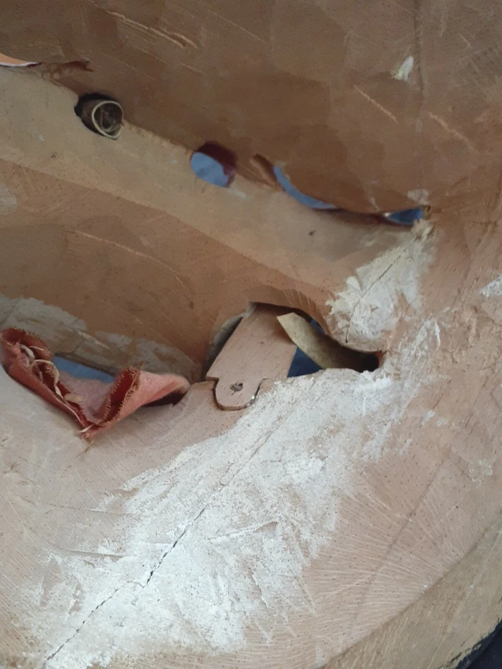 Antiga máscara de madeira demônio Bali Rangda com oração [RARA] - Imagem 4 de 4