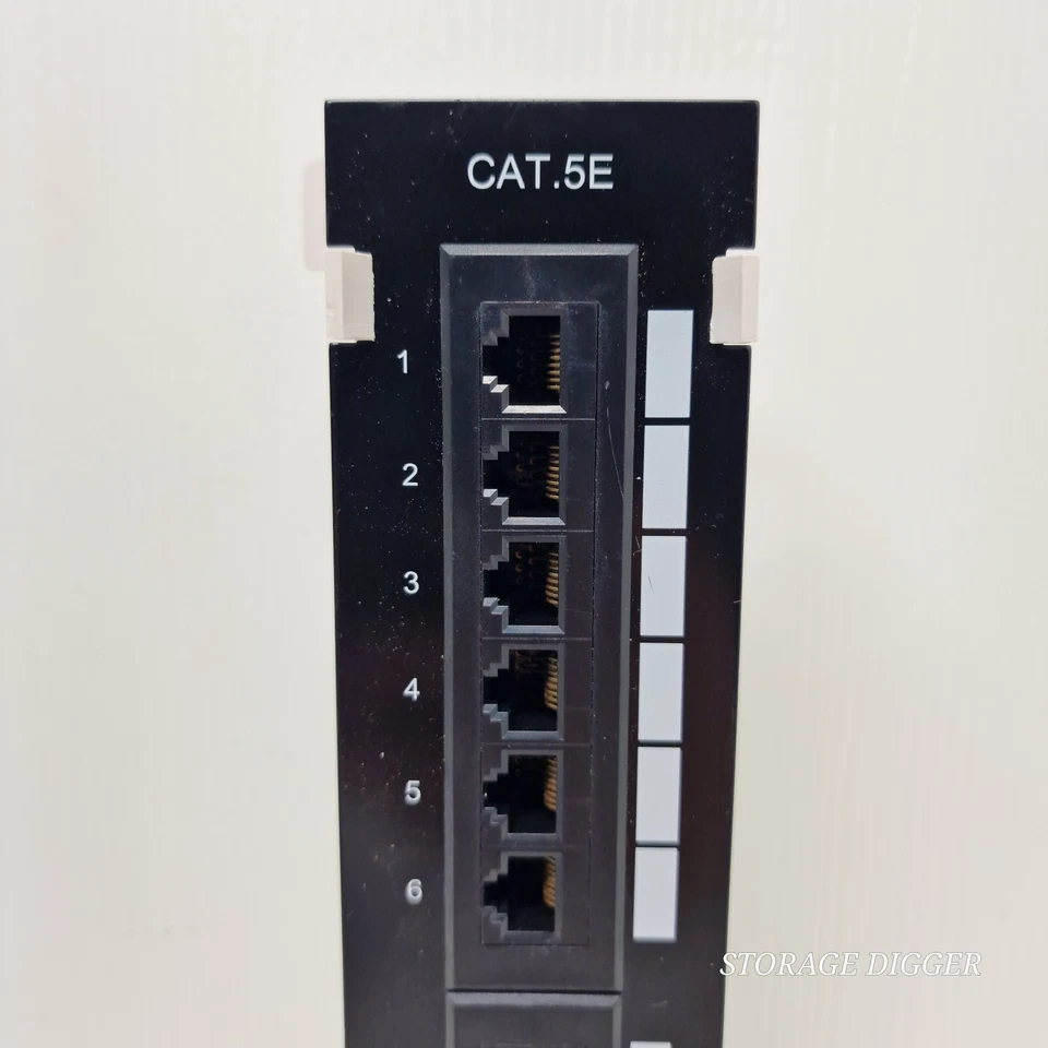 NEW Intellinet Patch Panel Cat.5e, Black Wall-mount, 12-Port, UTP, #162470 - Image 3 of 4