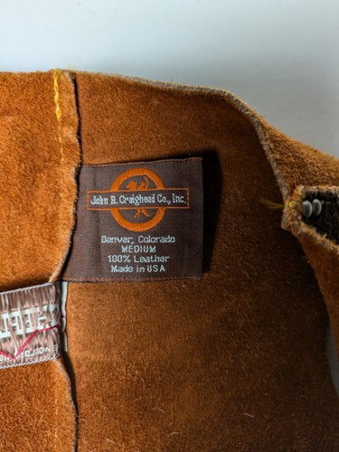 Sheplers Suede Leather Vest Medium Longhorn Steer Sheriff Cowboy Rodeo Western - Picture 6 of 8