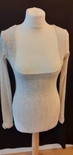 Free People Beside Me Bodysuit Ivory/Oatmeal Heather Size S