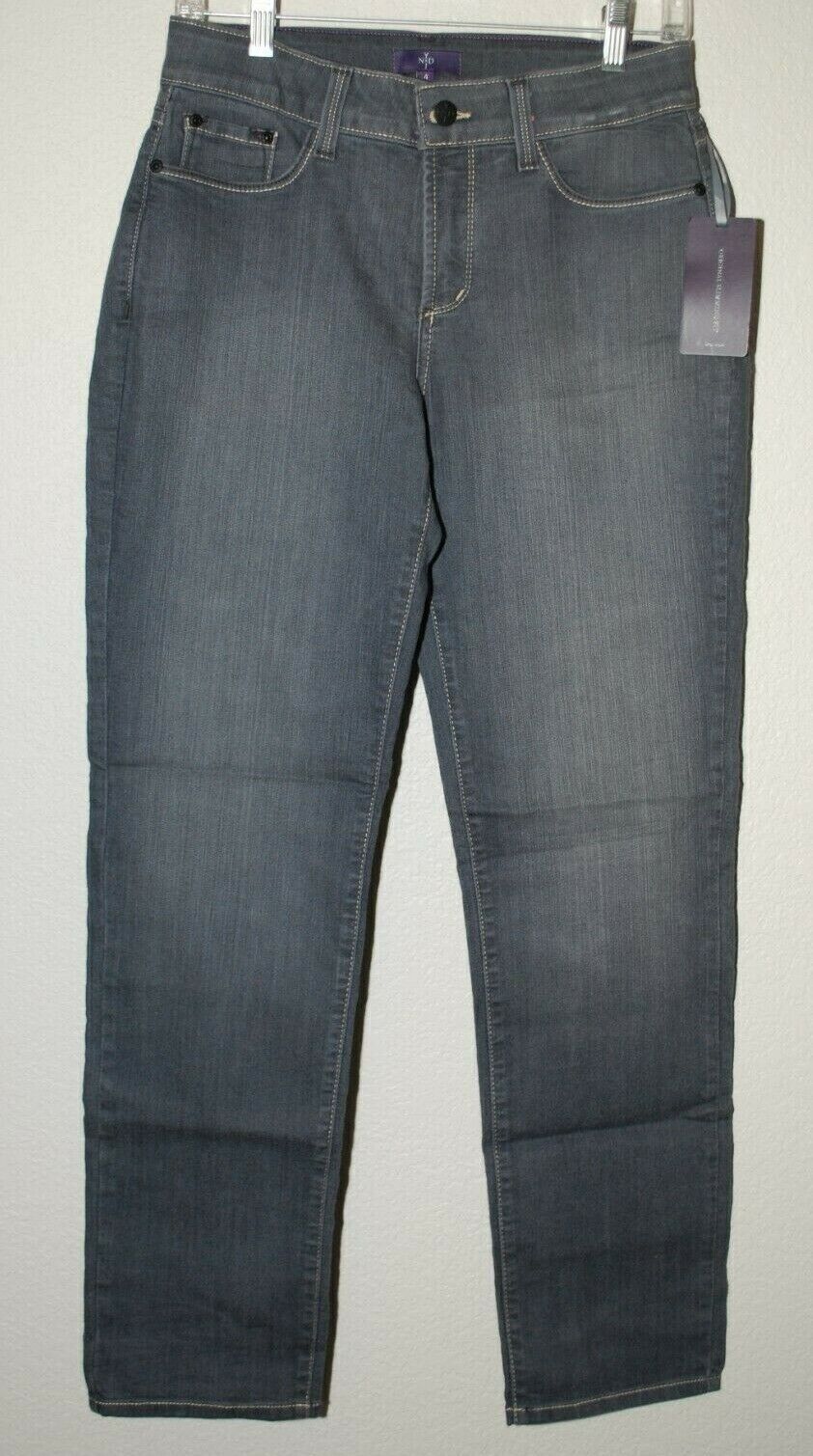 NYDJ NOT YOUR DAUGHTERS LIFT TUCK JEANS Straight Grey SZ 4 26265GB1026