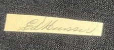 ED HEUSSER SIGNED AUTOGRAPHED CUT SIGNATURE 3X5 CARD (d.1956)