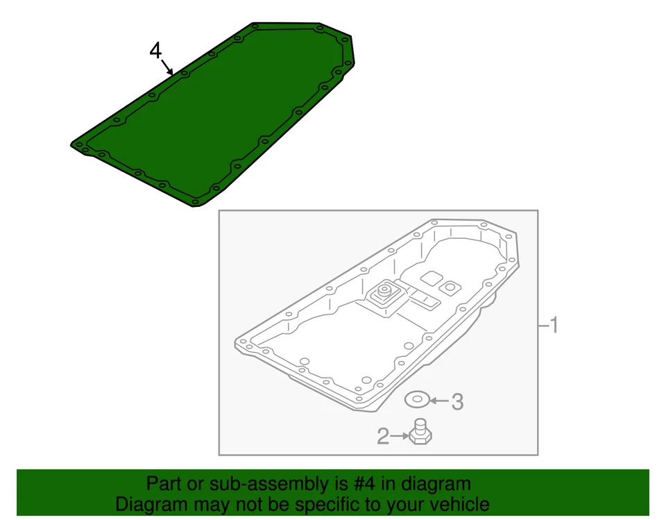 Genuine OEM Nissan CVT Transmission Oil Pan Gasket 31397-1XF0D - Image 2 of 3