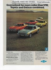 Original 1976 Chevrolet Vega And Monza Vintage Print Ad Guaranteed For More ..