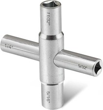 4-Way Sillcock Key For Outdoor Water Faucet Valves Residential Commercial