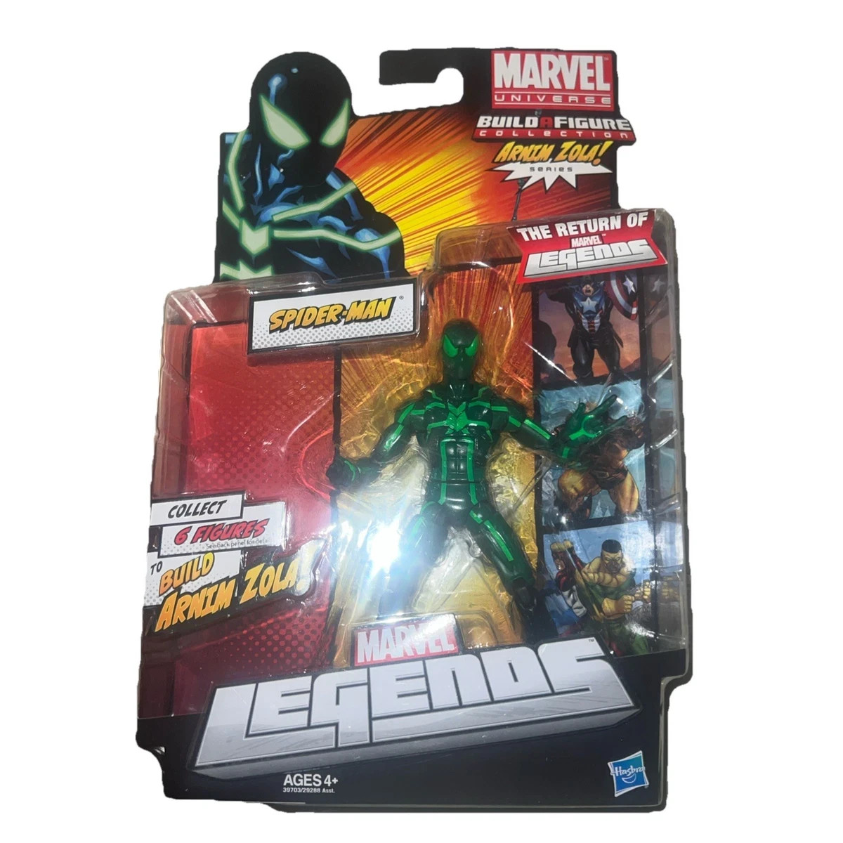 Marvel Legends Green Spider-Man ARNIM ZOLA 6" Action figure