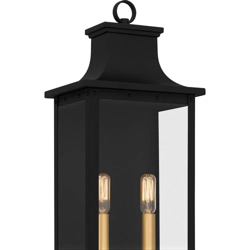 Matte Black Two Light Outdoor Wall Mount from the Abernathy Collection - Picture 5 of 5
