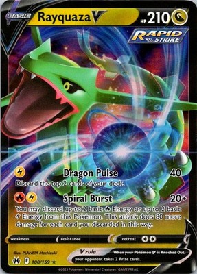 Rayquaza V Ultra Rare Crown Zenith 100/159 NM (SKU 1-4)