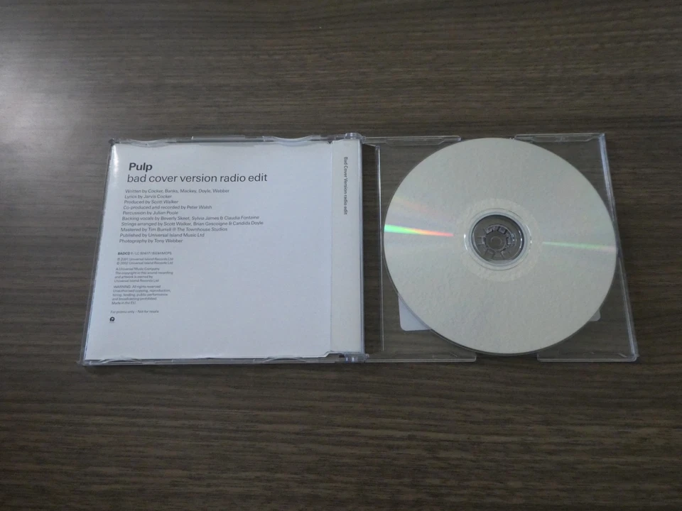 Pulp Bad Cover Version Single Promo CD David Bowie Homage Cover Art Nick Cave Foto 3 de 4