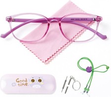 Ultra-Light Blue Light Blocking Glasses with Case for Kids and Teens,Anti Eyestr