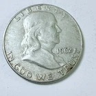 1962 D Franklin Half Dollar - 90% Silver - Circulated Coin #6632