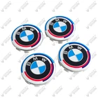 Set of 4 68mm Wheel Centre Hub Cap 50 Years Emblem Badge for BMW Series 3 4 5 6