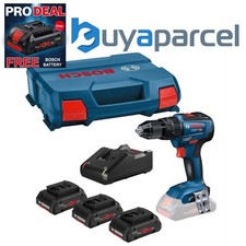 Image of Bosch 18v GSB 18V-55 Brushless Combi Hammer Drill - 3 x 4.0ah Procore Batteries