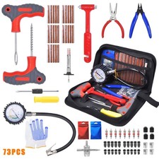 73tlg. Auto Reifenreparatur Set Kfz Pkw Pannenset Vulkanisier Flickzeug + Zange