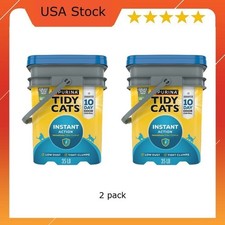 Purina Tidy Cats Instant Action Clumping Cat Litter, Natural, Low Dust, 2 pack