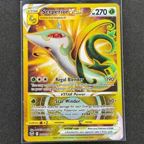 Serperior VSTAR - 210/195 - Secret Rare - Silver Tempest - Pokemon Card - NM/M