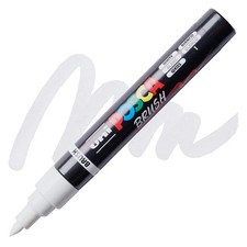 Posca Markers, Paint Marker, White Paint, 5BR Brush Tip, Opaque, Acrylic, Pen