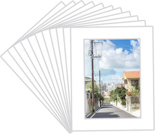 15 Pack 11X14 White Picture Mats, Frame Mattes for 8 X10 Pictures Display Photo