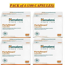 4 X Himalaya Party Smart Capsules 25 Cp each with Purely Herbal