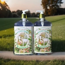 2 PACK~BRAMBLE TALES “GARDENIA” JUMBO HAND SOAP DISPENSER BY HOME & BODY CO. USA