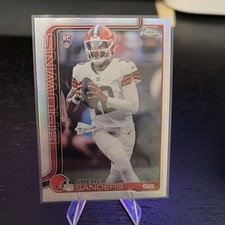 2025 Topps Chrome Shedeur Sanders #315 Cleveland Browns Rookie Football Card