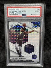 2020 Mosaic Rookie Anthony Edwards #201 White Mosaic Prizm /25 RC T-Wolves PSA 9