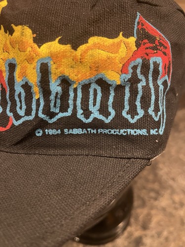 Vintage 1984 Black Sabbath Production Born Again Tour Painters Hat Ozzy Osbourne - 第 3/16 張圖片