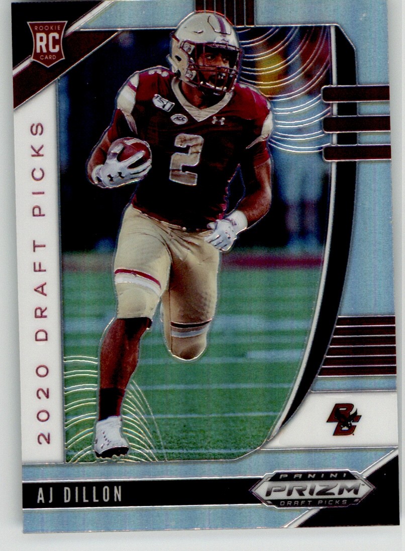 AJ Dillon 2020 Panini Prizm Draft Picks Prizms Silver 140 Boston College Eagles