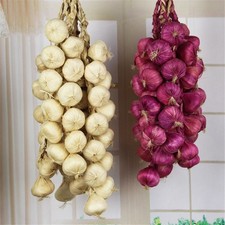 Fake Food Decor Artificial Hanging Garlic Onion Simulation Vegetables Props