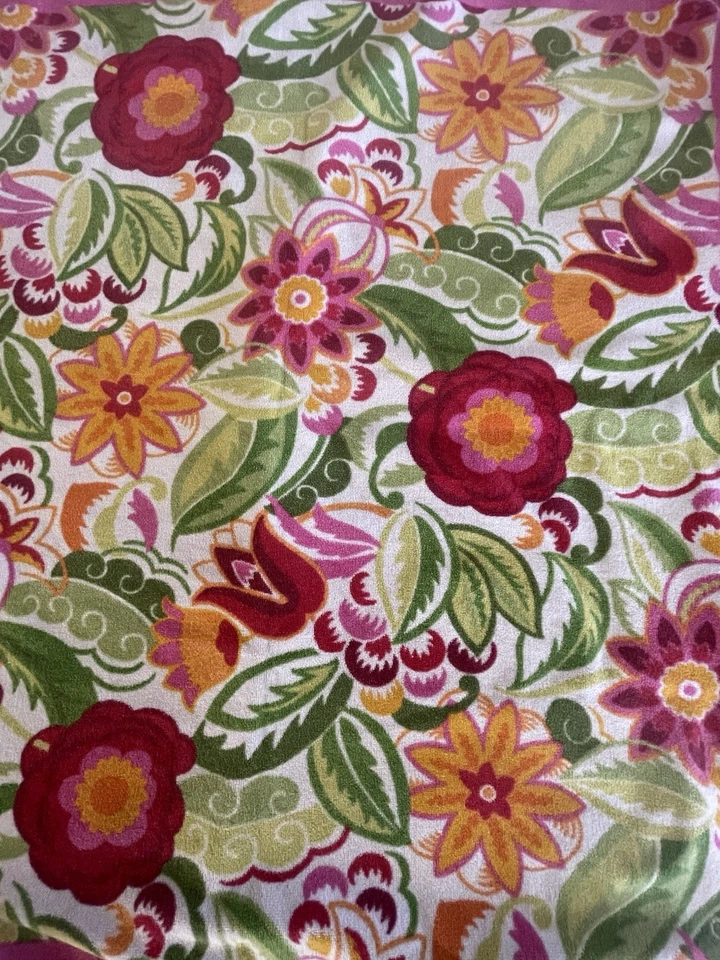 Pottery Barn Large Pink Floral Pool Beach Towel - Image 4 of 4