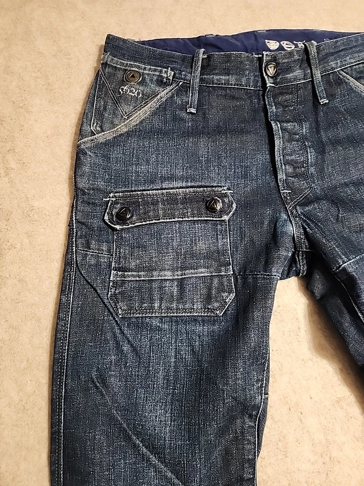 VTG G Star Raw Comic 5620 Alcatraz Tapered Buckle-Back Jeans 31x32 RARE SICK! - Image 3 of 4