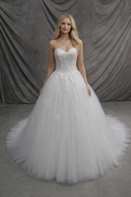 HBH Brautmode I Brautkleid Prinzessin mit Tüll Spitze  Einzelstück Gr.36 - Bild 1 von 2