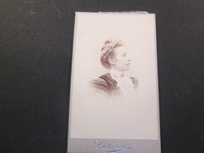 PHOTO CDV woman profile clique L BRUANT