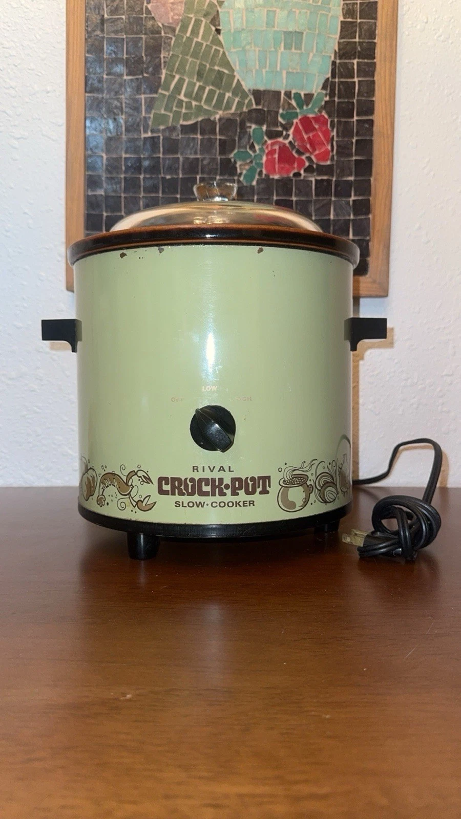 Vintage 70’s Rival Crock Pot Slow Cooker WORKING