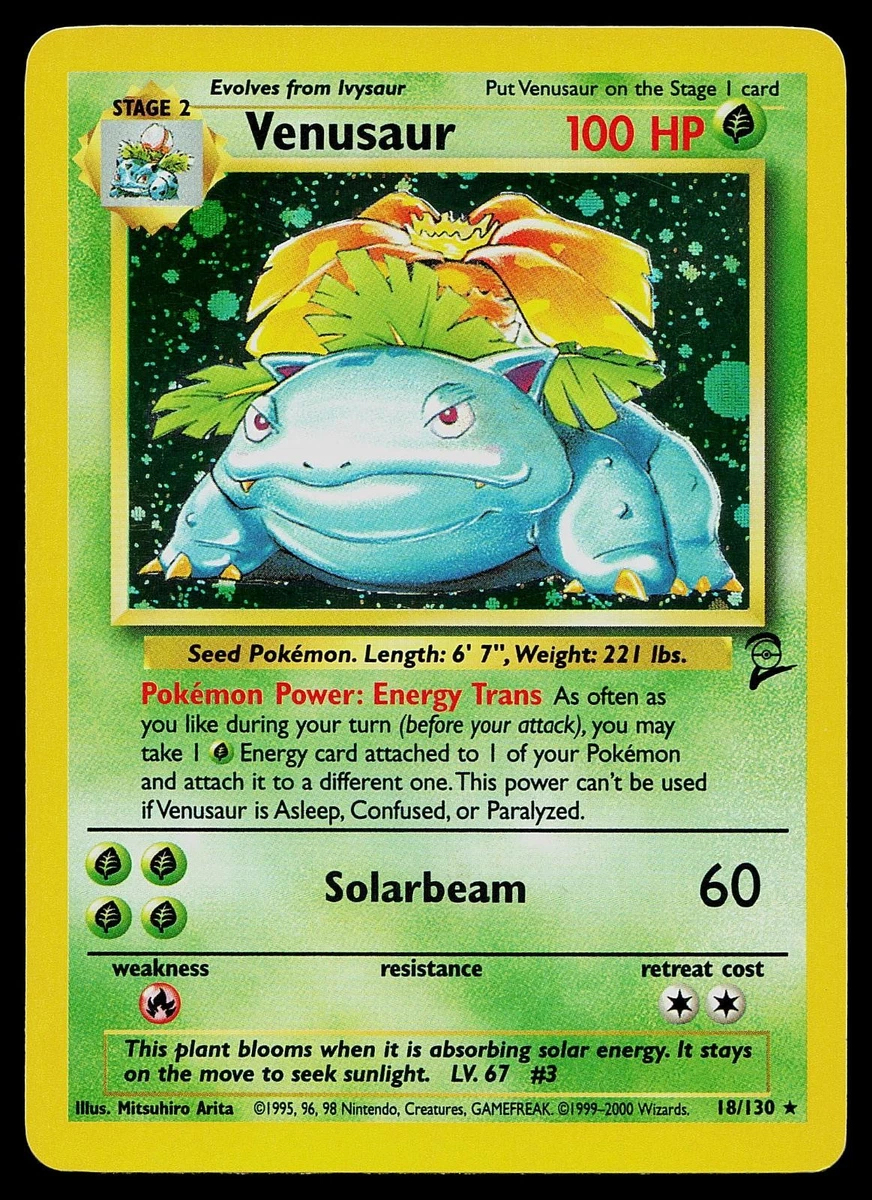Preços baixos em Venusaur Pokémon TCG Conjunto Base Raro Cartões