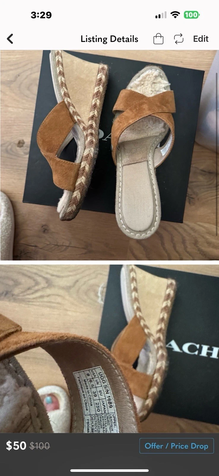 Sandali donna UGG taglia 8