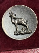 Vintage Simba African Brooch 4cm Silver Metal 50s-60s Retro Jewellery
