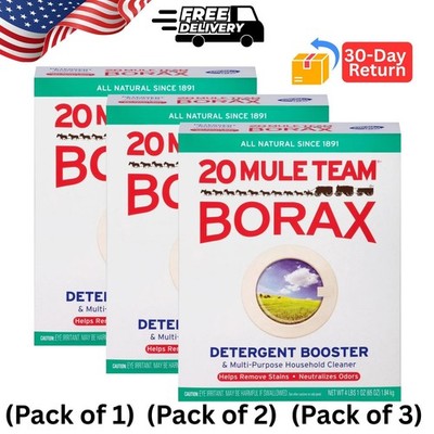 20 Mule Team All Natural Borax Detergent Booster & Household Cleaner, 65 Ounce