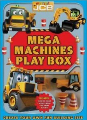 NEW   MY FIRST JCB BOX  - MEGA MACHINES PLAYBOX with WIND UP JOEY JCB DIGGER