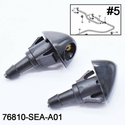 Waschwasserstrahldüse 2tlg Set schwarz für Honda Accord Europen 2009 - 2015