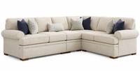Beiges Ecksofa L-Form Bequem Weich Modern Hochwertig Wohnzimmer Groß