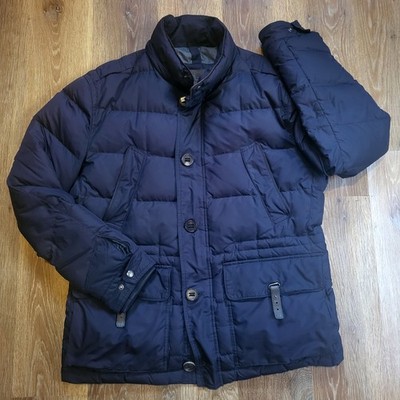 Massino Dutti Jagd Puffer Jacke Damen große Daunen Federn dunkelblau Country