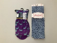 Ovation Riding Purple Spotted Pony Socks One Size + Sox Trot Blue Leopard Socks