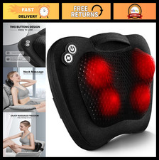 Electric Neck Back Massager with Heat - Shiatsu Pillow for Pain Relief, Gifts