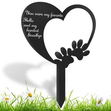 DIMARONGTON Pet Memorial Graves Markers, 9x12 Iron Dog You Were My Favorite