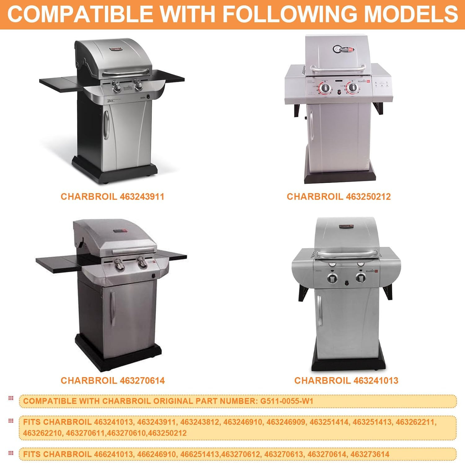 2 Outlet Grill Igniter G511-0055-W1 for Charbroil Ignitor Replacement, Electroni