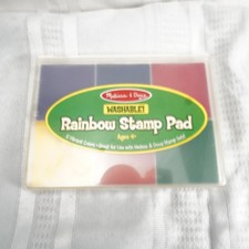 Melissa  Doug Rainbow Stamp Pad Washable 6 Colors Kids Craft Ink New Sealed