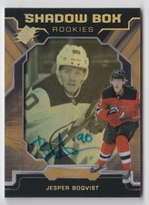 2019-20 UD SPx Shadowbox Autograph Rookie Gold Jesper Boqvist Rookie Auto /150
